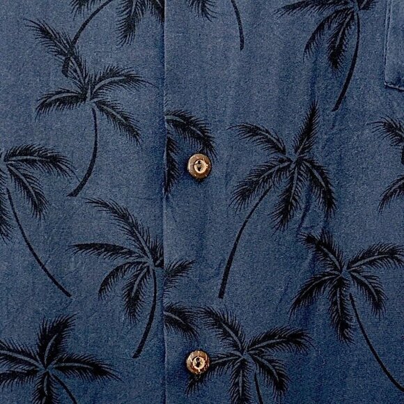 Two Palms Vintage Hawaiian Button Down Shirt Mens 2XL 100% Rayon Lightweight - Picture 4 of 6